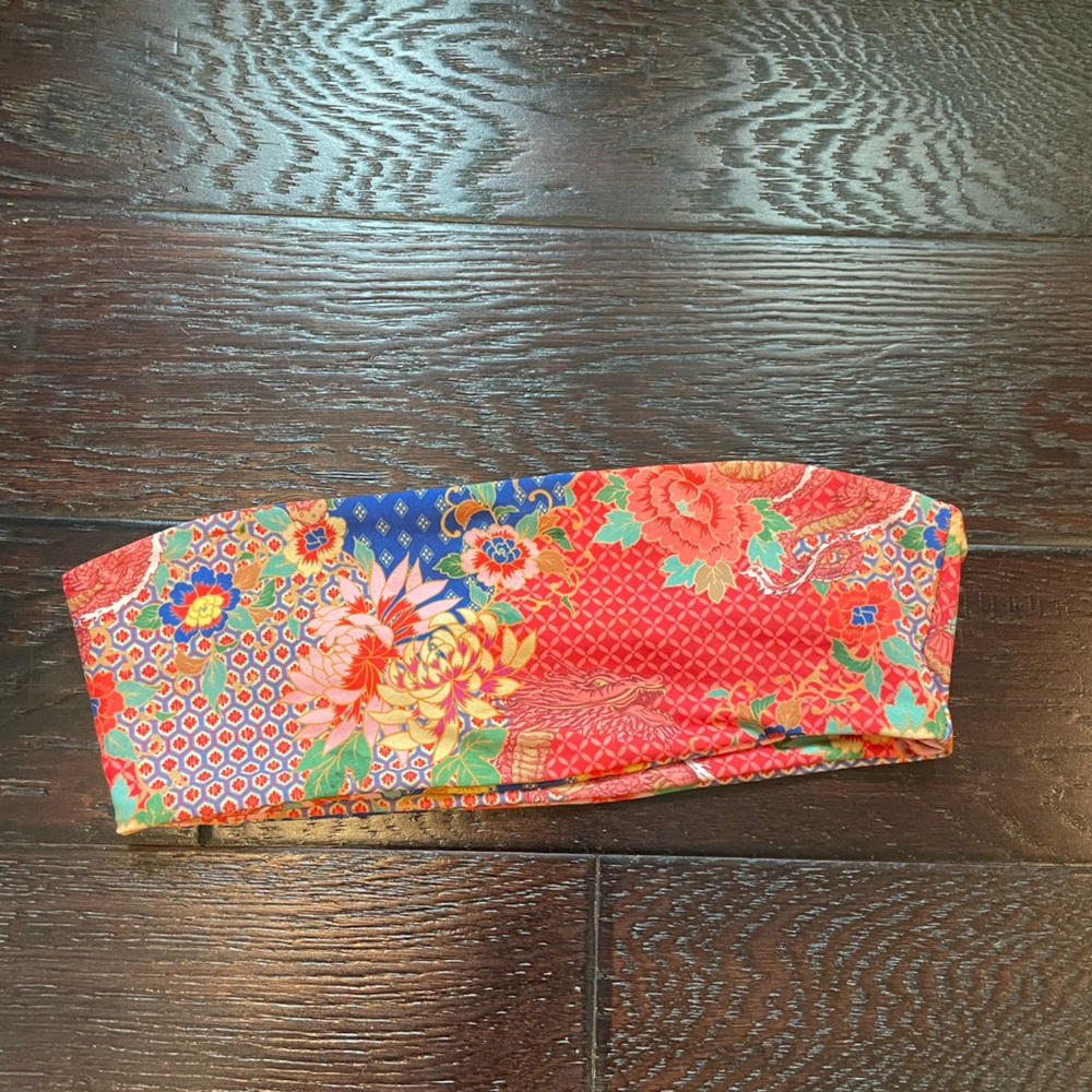 Skatie swim - bandeau top - Annie - picante print- size small